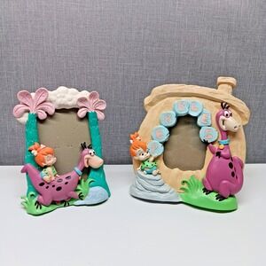 FLINTSTONES Picture Frame Set Dino Pebbles Hanna-Barbera 90s Retro Cartoon 3D